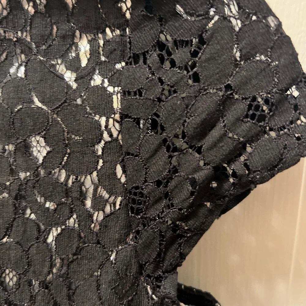 Justice black lace girls holiday dress size 12